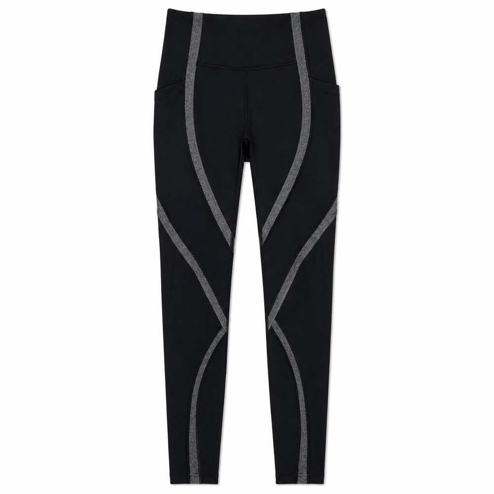 Lululemon Wild Twist 7/8 Tight 25" Black Heathered Black Size 2